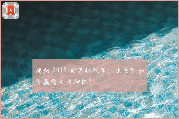 揭秘 2018 世界杯冠军:法国队如何赢得大力神杯?