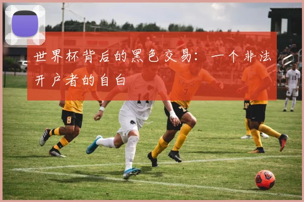 世界杯背后的黑色交易:一个非法开户者的自白
