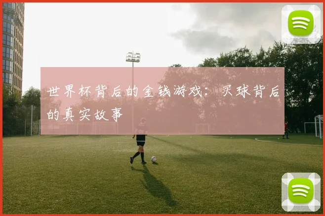 世界杯背后的金钱游戏:买球背后的真实故事